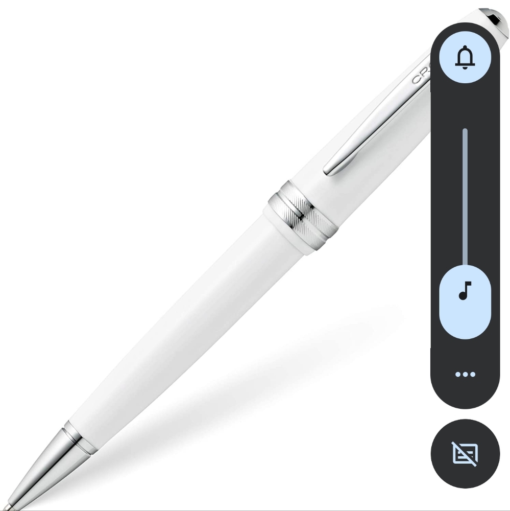 New Cross Bailey Light Polished White Resin Ballpoint Pen
